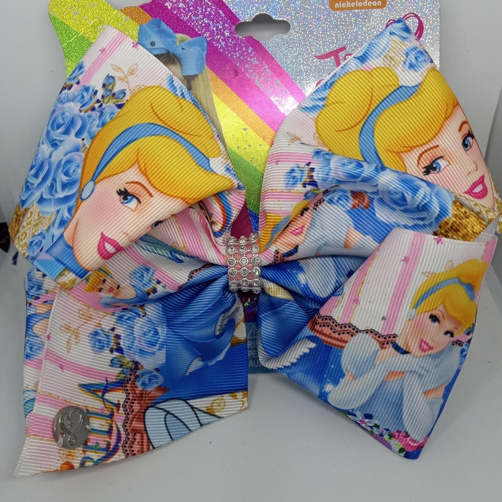 JoJo Siwa Cinderella Hair Bow - Blue, Yellow, Pink